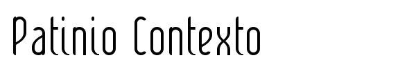 Patinio Contexto font preview